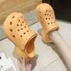 幂幂同款凉拖鞋 厚底坡跟洞洞鞋两穿透气沙滩凉鞋 商品缩略图2