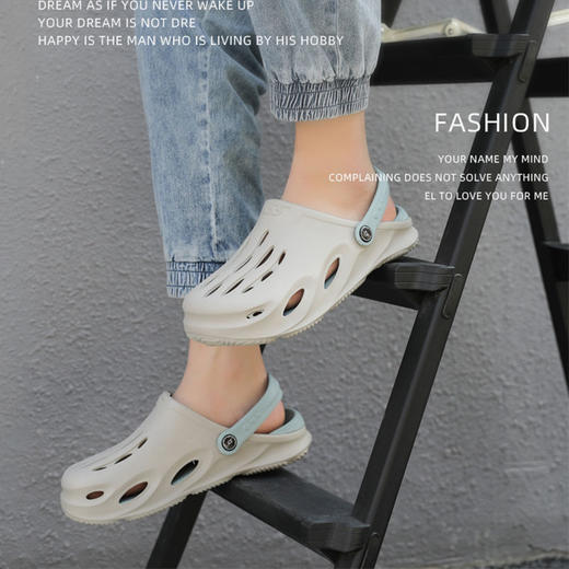 男士踩屎感洞洞鞋 沙滩凉拖鞋 商品图1