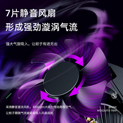 灭蚊灯家用卧室无辐射孕婴物理静音全自动灭蚊子神器诱蚊驱蚊器灯 商品图2