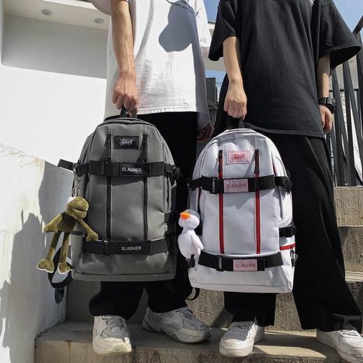 新款潮牌双肩包男女旅行包简约潮流滑板包时尚运动大容量登山包 商品图3