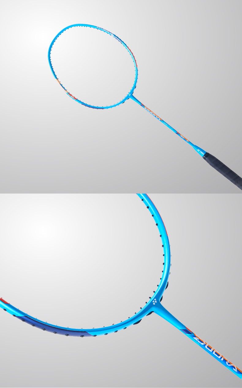 尤尼克斯羽毛球拍双刃33duo33橙藏青