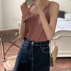 黛唯梵多色V领卷边毛织小吊带女夏季韩版休闲背心上衣女 商品缩略图2
