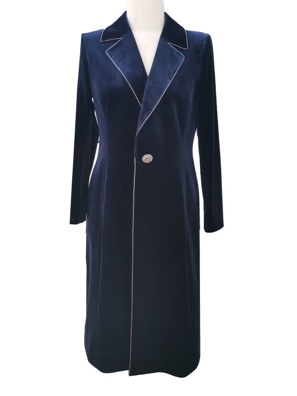 皮尔卡丹女装风衣高级复古时尚通勤气质风衣P1320G1990N0
