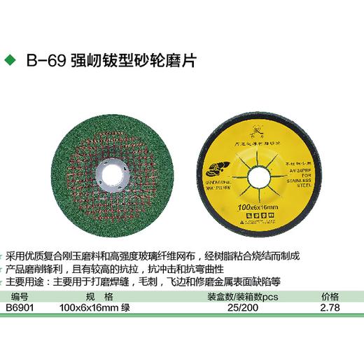 强屻钹型砂轮片 商品图1