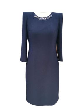 皮尔卡丹女装连衣裙简约三醋酸高级感亮丝通勤A字裙P1331E1894N0
