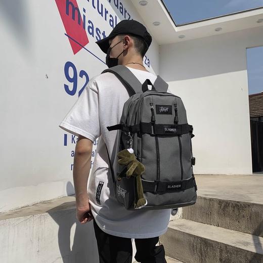 新款潮牌双肩包男女旅行包简约潮流滑板包时尚运动大容量登山包 商品图5