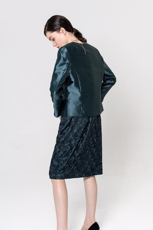 皮尔卡丹女装年秋季新款轻奢蕾丝绣花连衣裙P1336D1990G0
 商品图2