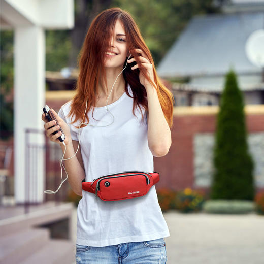 情侣新款牛津布腰包耐磨男女多功能挎包户外休闲腰包 商品图3