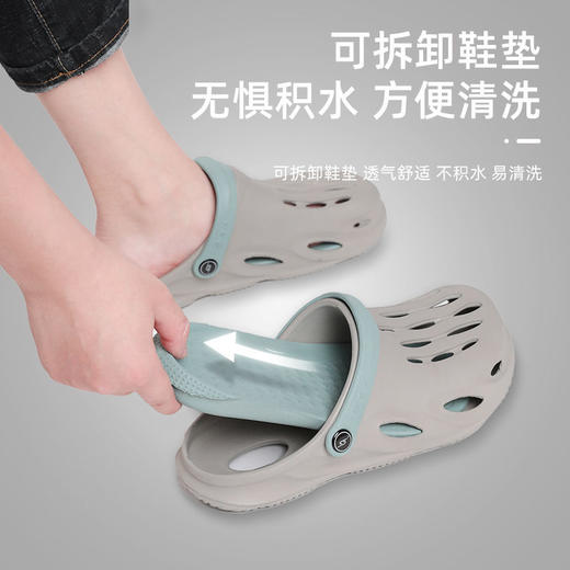 男士踩屎感洞洞鞋 沙滩凉拖鞋 商品图7