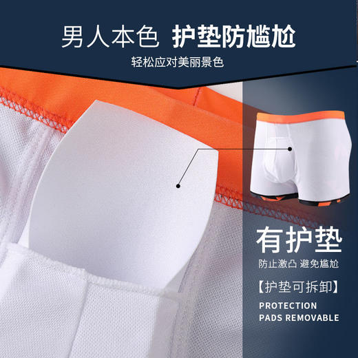 骚气男士泳裤男防尴尬平角裤 速干宽松版游泳裤 商品图1