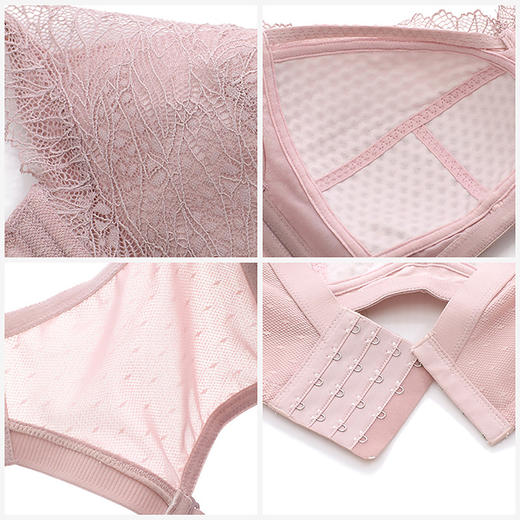 雅黛丽内衣女大胸显小文胸薄款蕾丝无钢圈防下垂胸罩 商品图4