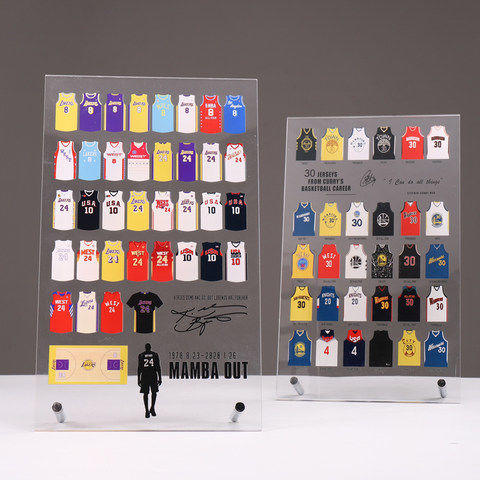 球迷用品球星科比球衣摆件职业生涯36件球衣纪念品相册摆件詹姆斯篮球手办 商品图1