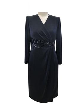 皮尔卡丹女装秋季新款时尚知性轻奢礼服连衣裙P1330E1883N0
