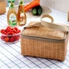 保温野餐篮加厚日式田园风仿藤编便当包零食水果收纳筐手提郊游篮 商品缩略图9