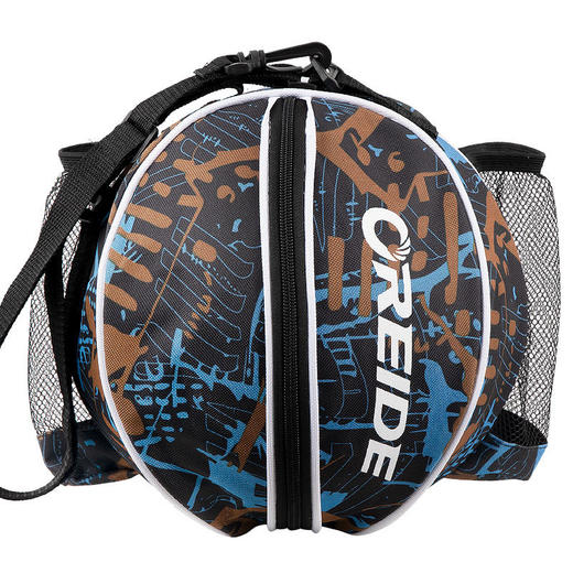 篮球包足排球袋圆形单双肩可放水杯训练收纳球网袋 商品图9