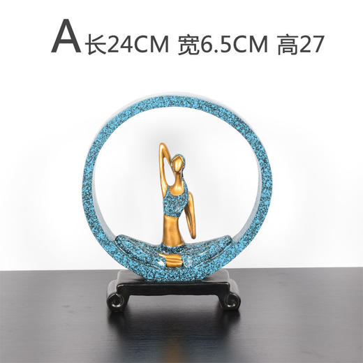 欧美式创意简约瑜伽摆件工艺品禅意瑜伽小人物酒柜客厅电视柜摆件 商品图1