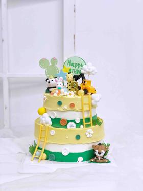 动物园童趣周岁蛋糕
