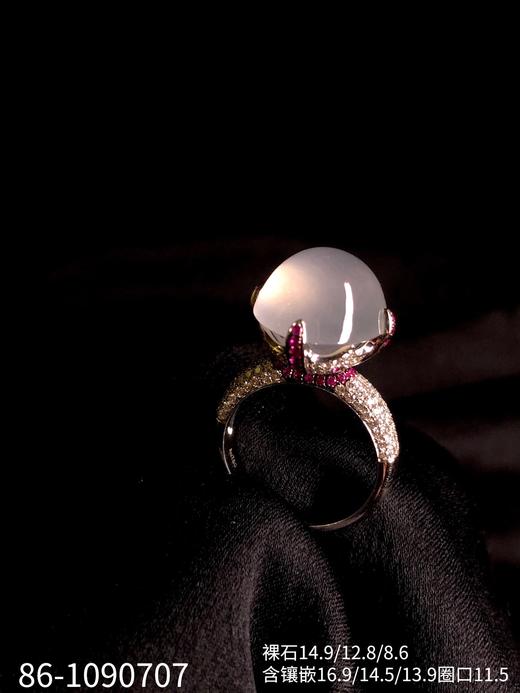 86-1090707，玻璃种蛋面戒指，具体价格微信咨询 商品图1