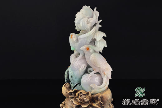 派瑞翡翠 翡翠摆件 糯种 三彩 商品图2