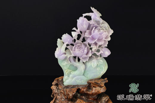 派瑞翡翠 翡翠摆件 糯种 三彩 商品图3