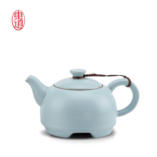 东道汝窑｜圆融壶（天青）2021款 商品图0