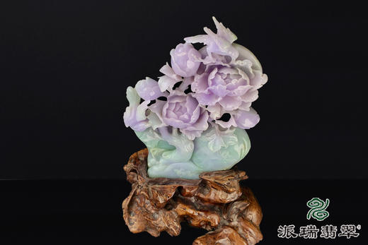 派瑞翡翠 翡翠摆件 糯种 三彩 商品图2