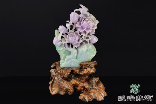 派瑞翡翠 翡翠摆件 糯种 三彩 商品图0