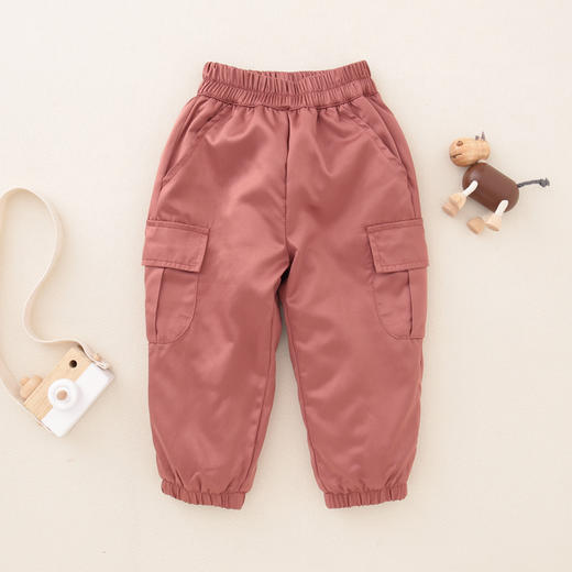 龙之涵 中小童全棉工装棉裤 贡缎夹棉裤子 商品图5