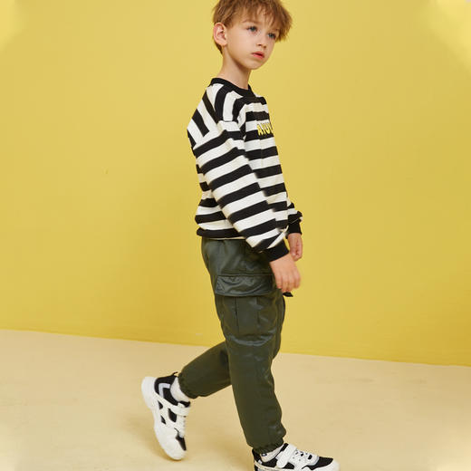 龙之涵 中小童全棉工装棉裤 贡缎夹棉裤子 商品图1