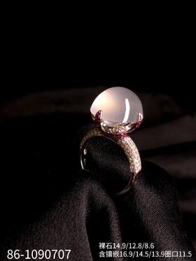 86-1090707，玻璃种蛋面戒指，具体价格微信咨询