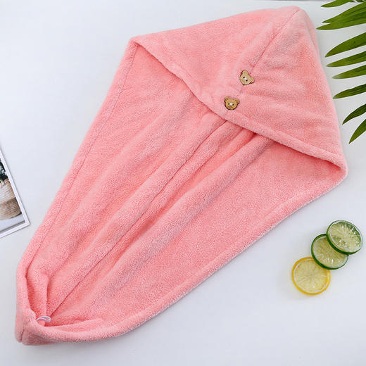 【拍1发2条！速干干发帽】干发帽、浴帽干发不伤发，加厚珊瑚绒速干帽巾，不滴水，不伤发丝，长发也能用 商品图3