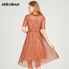 oldcolour欧珂蕾丝中袖连衣裙女中长款M25102520 商品缩略图1