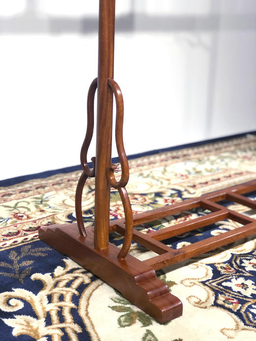 红桥红  家具严选  缅甸花梨（大果紫檀）【165灵芝如意衣帽架】 商品图7