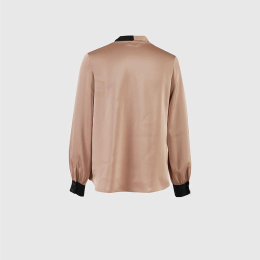 V领个性拼色飘带衬衣 商品图3