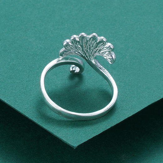 子佩集S990银【一叶知秋】戒指【MXJZ006】珐琅彩银杏叶 商品图6