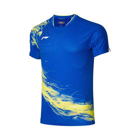 李宁Lining 比赛服  AAYR357-3  专业运动短袖半袖T恤比赛服 蓝色
