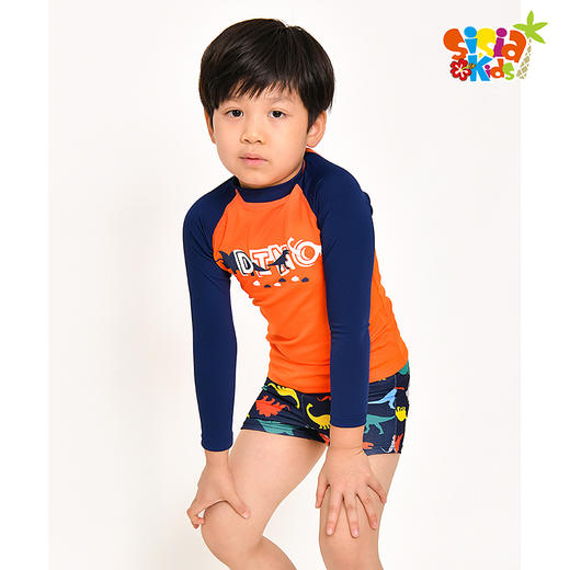 sisia新款儿童泳衣男童海边沙滩套头外套防晒衣中大童游泳衣 商品图2