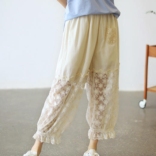 裁缝学苑AG179 蕾丝边裤子纸样女夏季阔腿裤灯笼裤子样板打版图纸 商品图1