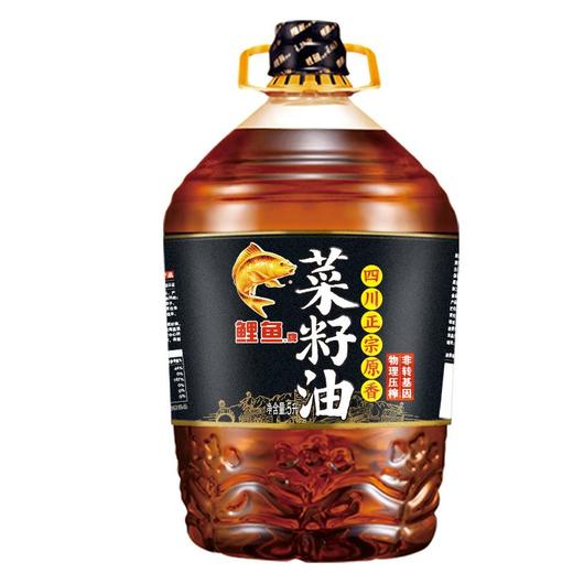 鲤鱼牌 正宗原香菜籽油 5L/桶【新老包装随机发货】 商品图0