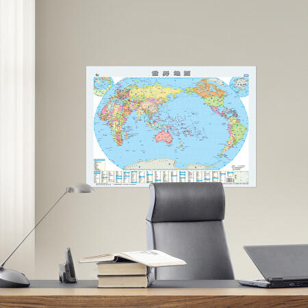 得力世界地图18075(本色) 商品图1