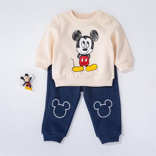 迪士尼米奇卡通男童宝宝春秋抓绒休闲长裤裤子 商品图1