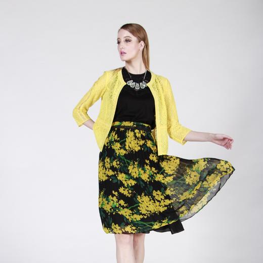【伯妮斯茵】173B012--黄色半裙--萨珊捶揲--《宁静之美》 商品图2