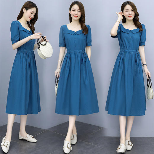 WZNH-XSLG933夏季时尚简约大方气质优雅收腰显瘦性感连衣裙 商品图4