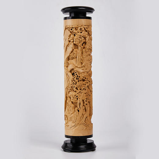 兰亭雅集黄杨木香筒25x6cm  ZYX 商品图0