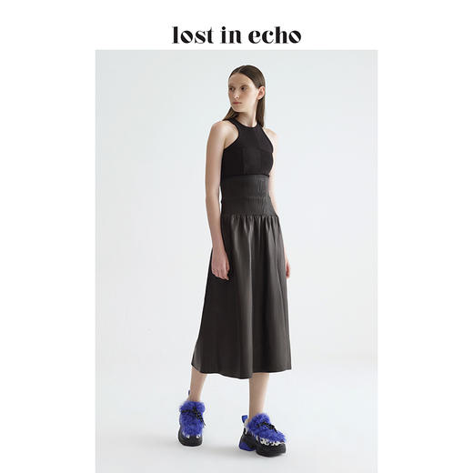 lost in echo 设计师原创 毛毛鞋舌拼皮鱼骨大底休闲鞋女 商品图3