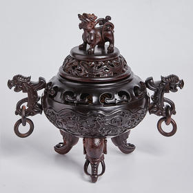 小叶紫檀瑞兽香炉