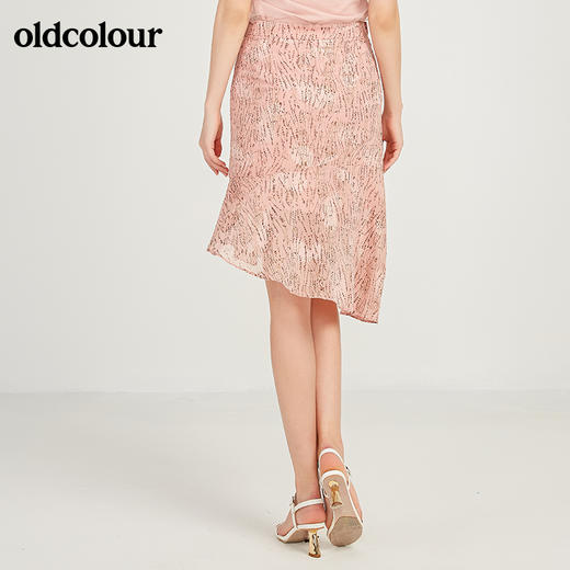 oldcolour欧珂2020夏印花不规则半身裙中裙M24062437 商品图0