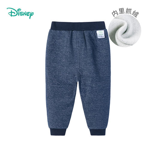 迪士尼男童春秋仿牛仔抓绒长裤 商品图4