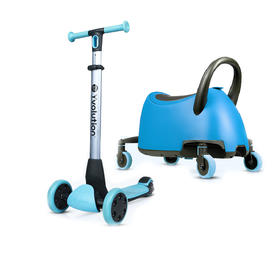 菲乐骑Luna多功能溜娃车手推车溜溜车滑板车收纳箱1.5-10岁4合1推车