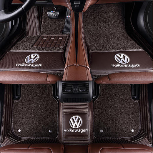 【汽车脚垫】汽车用品大众朗逸途观迈腾专用脚垫全包围帕萨特途昂丝圈汽车脚垫 商品图0